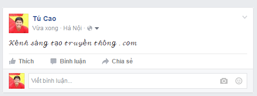 Tạo ký tự đặc biệt trên Facebook